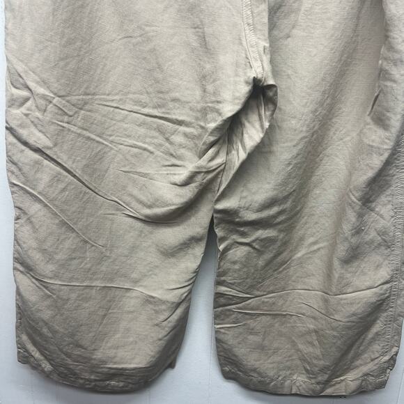 Jovie Linen Blend Beige  Capri Women's Pants Size XXL Breathable Lightweight - Picture 7 of 12